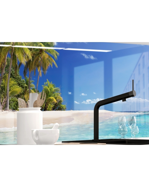 Kuechenrueckwand - KARIBIKSTRAND - grafik