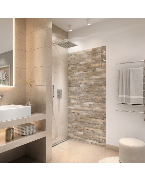 Duschrueckwand - HOLZPLANKEN - grafik