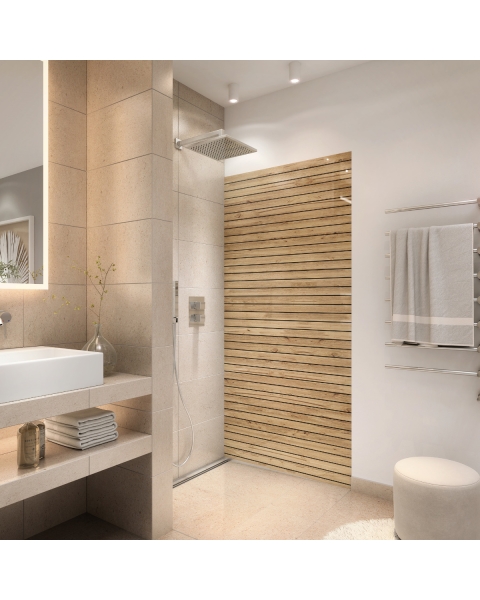 Duschrueckwand - TEAK DECK - grafik