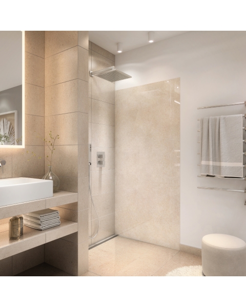 Duschrueckwand - SANDSTEIN TRAVERTIN - grafik