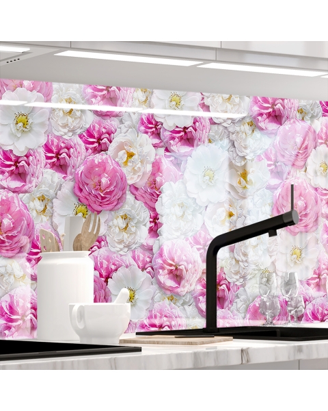 Kuechenrueckwand - PINK & WHITE - grafik