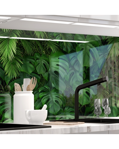 Kuechenrueckwand - BLaeTTER WAND - grafik