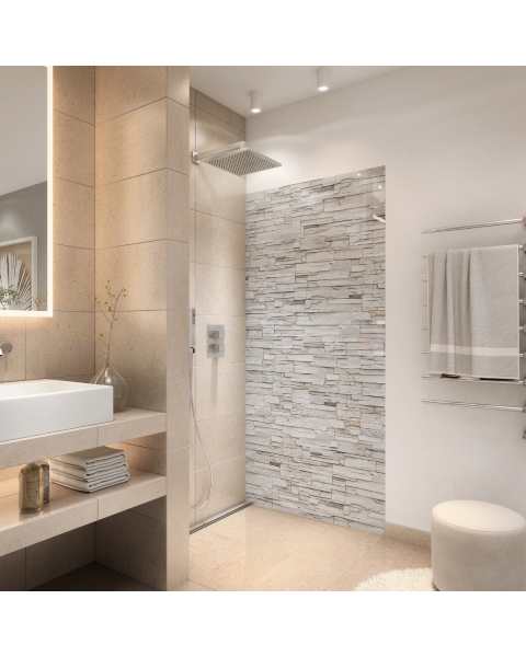 Duschrueckwand - BRUCH STEINWAND - grafik