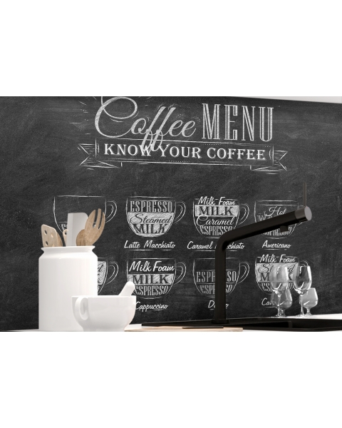 Kuechenrueckwand - BISTRO MENU - grafik