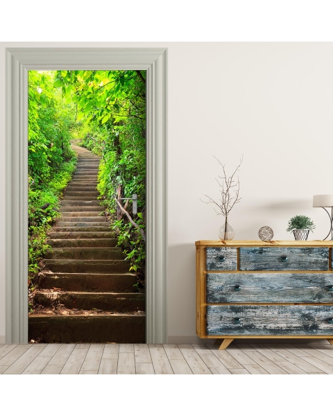 Tuertapete - GRueNE TREPPE - grafik