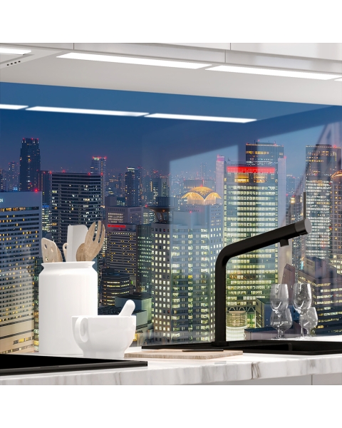 Kuechenrueckwand - SKYLINES - grafik