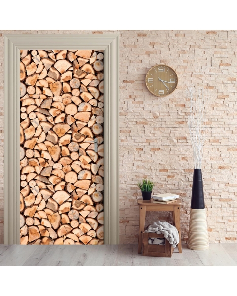 Tuertapete - HOLZSCHEITE - grafik