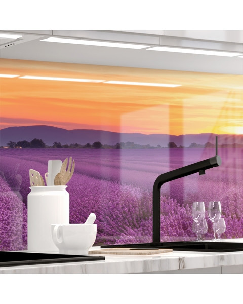 Kuechenrueckwand - LAVENDELFELD - grafik