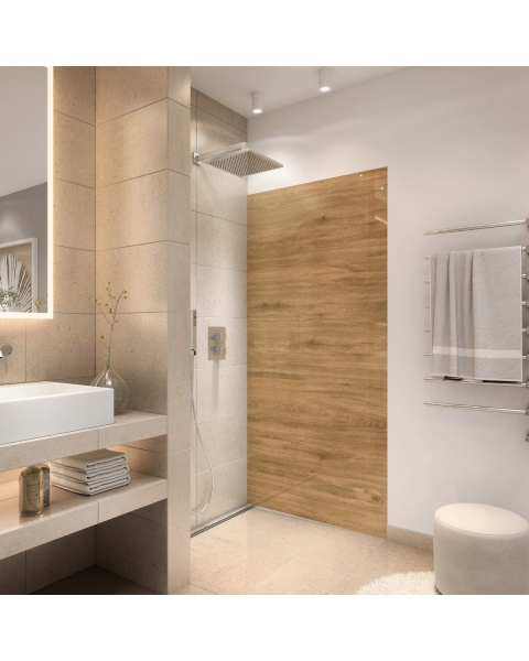 Duschrueckwand - EICHE VINTAGE COGNAC - grafik