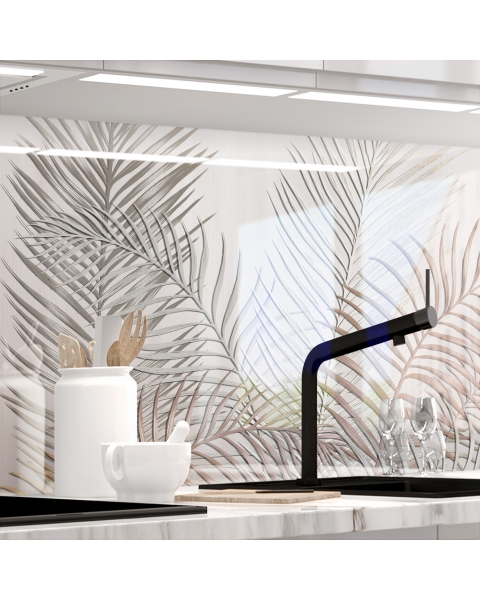 Kuechenrueckwand - PALMENWEDEL - grafik