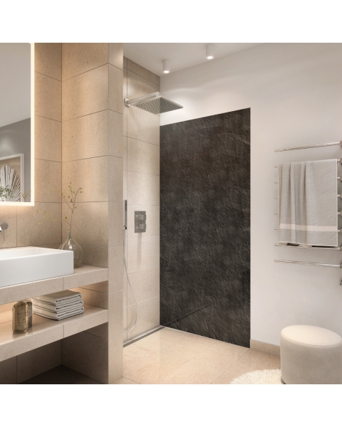 Duschrueckwand - SCHIEFER - grafik