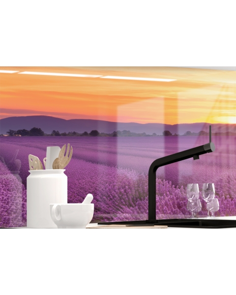 Kuechenrueckwand - LAVENDELFELD - grafik