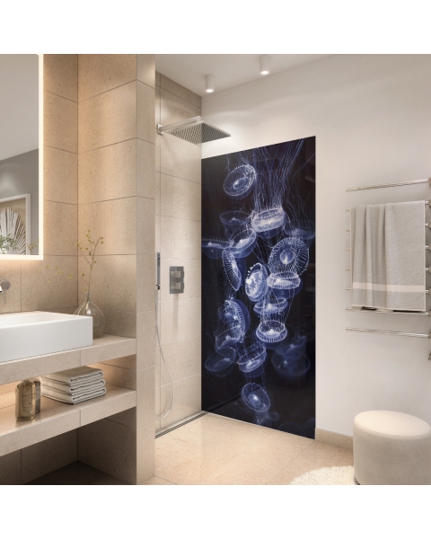 Duschrueckwand - QUALLE - grafik