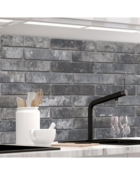 Kuechenrueckwand - LOFT BLACK - grafik