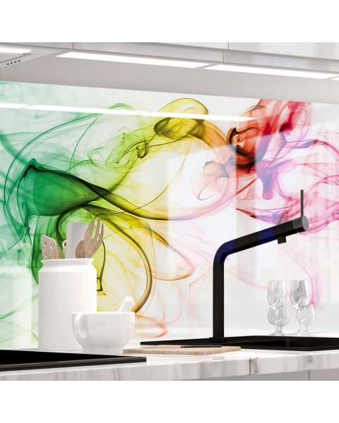 Kuechenrueckwand - BUNTER RAUCH - grafik