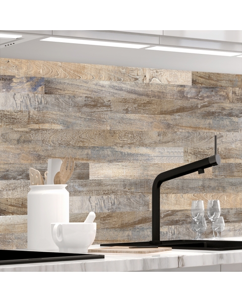 Kuechenrueckwand - HOLZPLANKEN - grafik