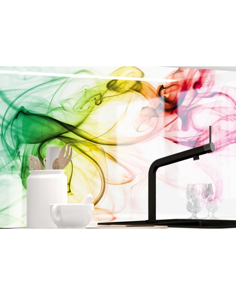 Kuechenrueckwand - BUNTER RAUCH - grafik