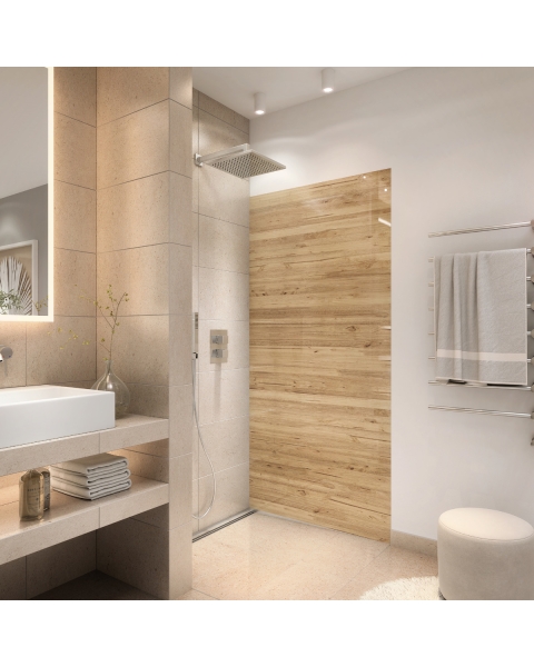 Duschrueckwand - HARTHOLZ GEBueRSTET - grafik