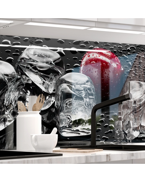 Kuechenrueckwand - KIRSCHEN UND EIS - grafik