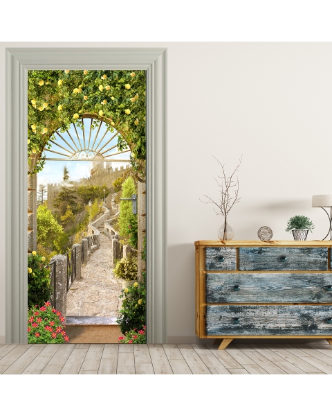 Tuertapete - PFAD ZUR BURG - grafik