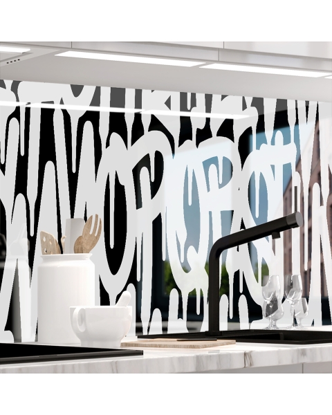 Kuechenrueckwand - LETTERS - grafik