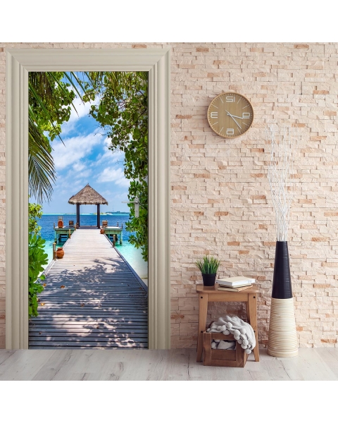 Tuertapete - HueTTE AM STEG - grafik