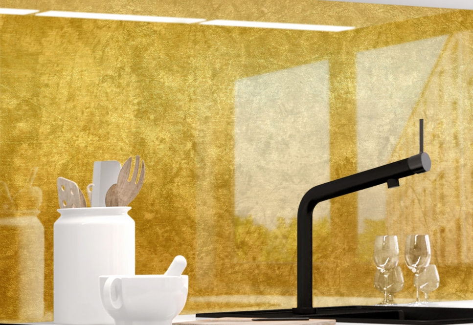 Küchenrückwand - ABSTRAKTES GOLD Kuechenrueckwand - ABSTRAKTES GOLD - grafik