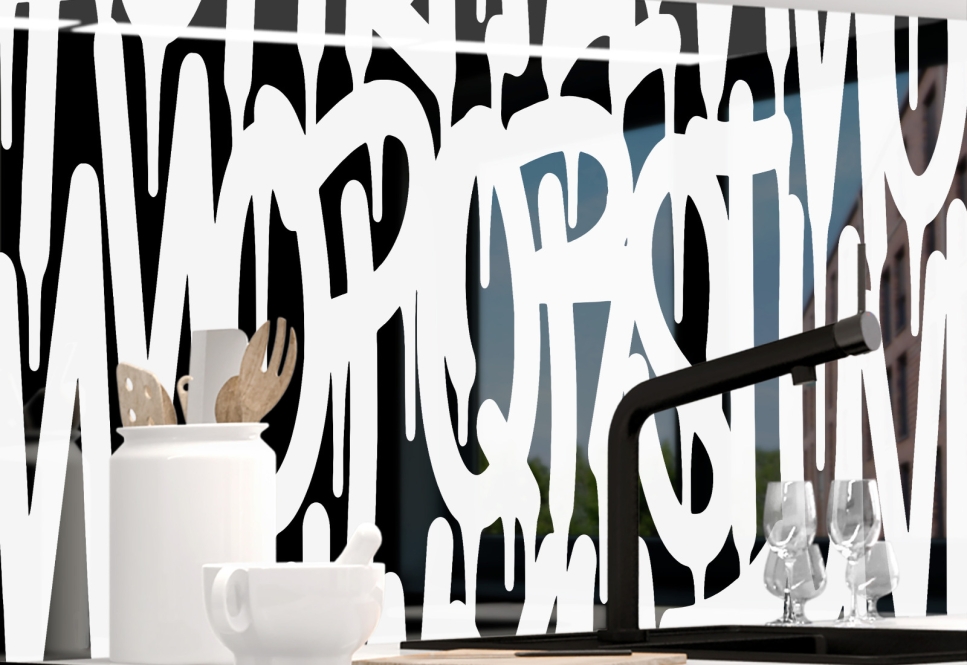 Kuechenrueckwand - LETTERS - grafik