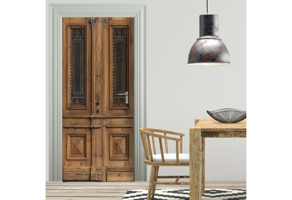 Door wallpaper - RUSTIC WOOD DOOR Tuertapete - RUSTIKALE HOLZTueR - grafik