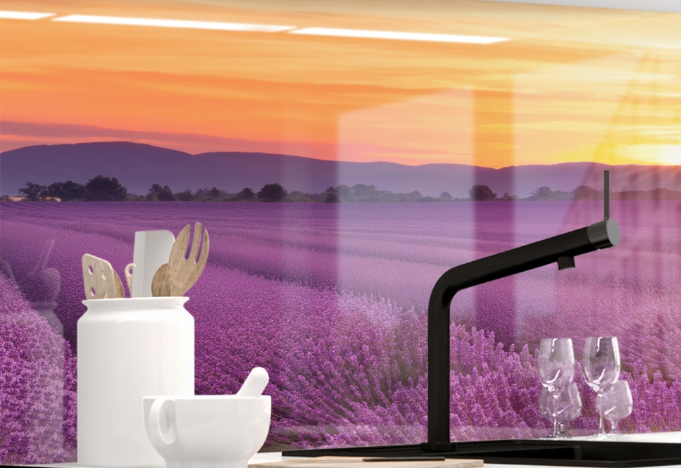 Kitchen backsplash - LAVENDELFELD Kuechenrueckwand - LAVENDELFELD - grafik