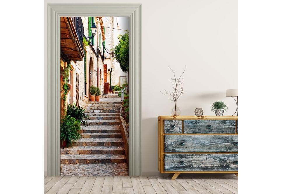 Door wallpaper - MALLORCA STREET Tuertapete - MALLORCA GASSE - grafik