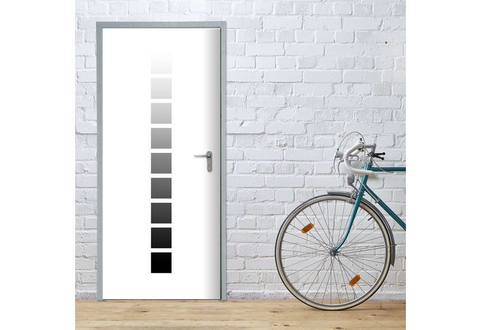 Door wallpaper - WHITE GLASS DOOR Tuertapete - WEISSE GLASTUER - grafik