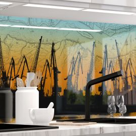 Küchenrückwand - HAMBURGER HAFEN
