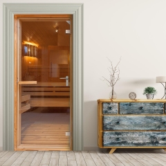 Tuertapete - SAUNA - grafik