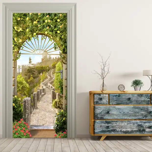 Tuertapete - PFAD ZUR BURG - grafik