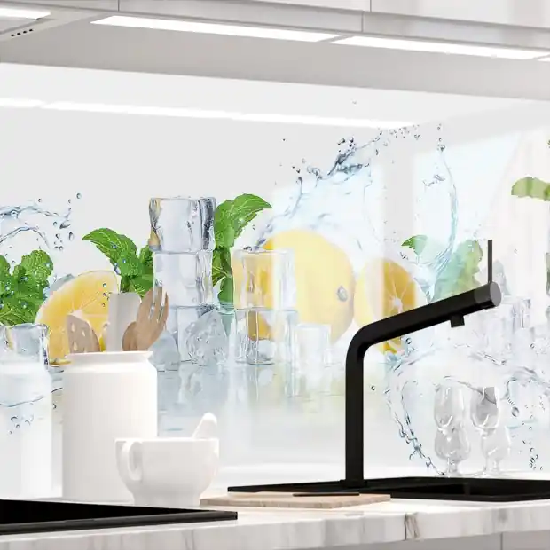 Kuechenrueckwand - ZITRONEN SPLASH - grafik